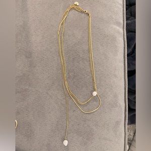 Bracha Ivy Layered Pearl Necklace in Gold - GREAT condition!